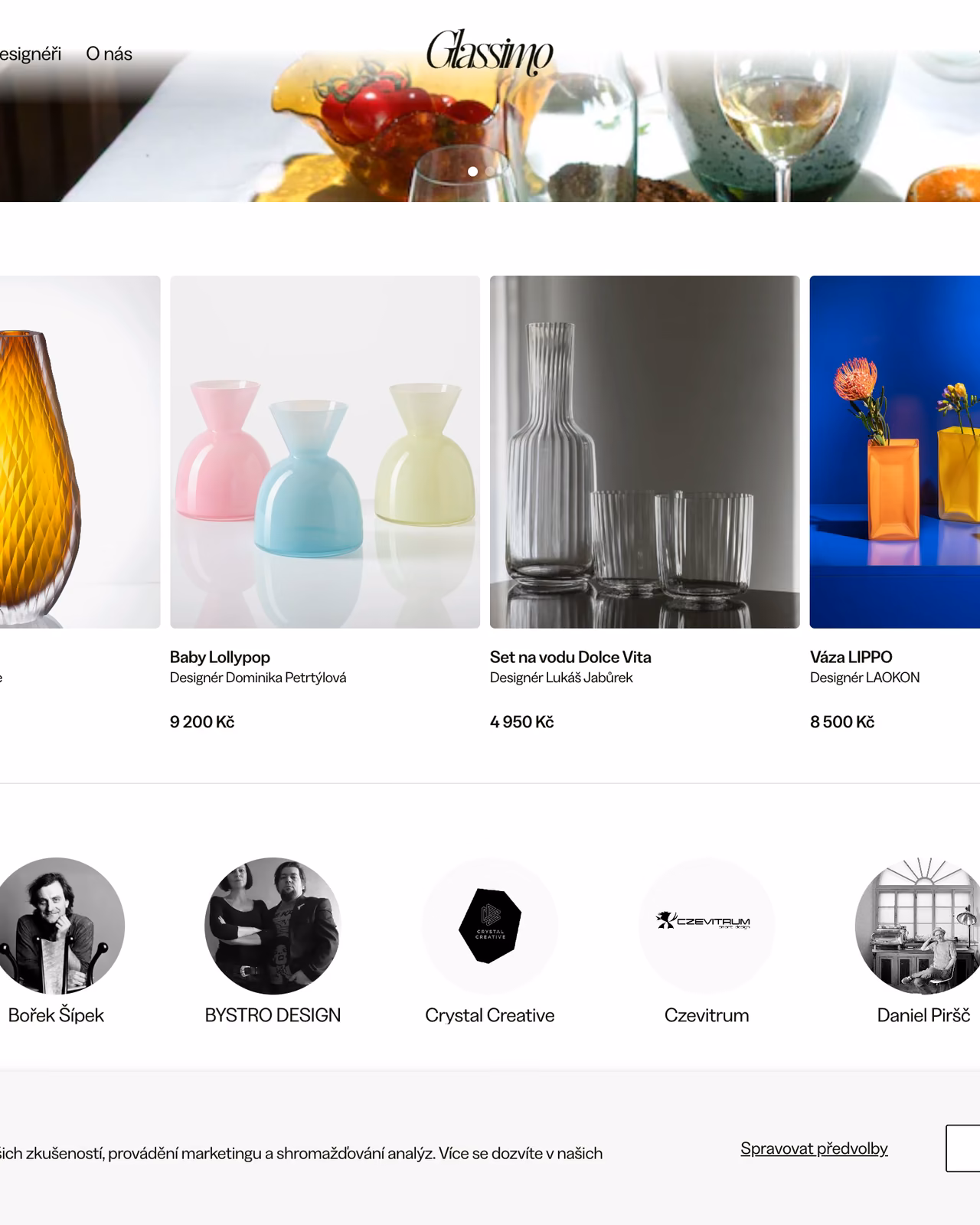 Katalog děl s profily českých sklářských designérů