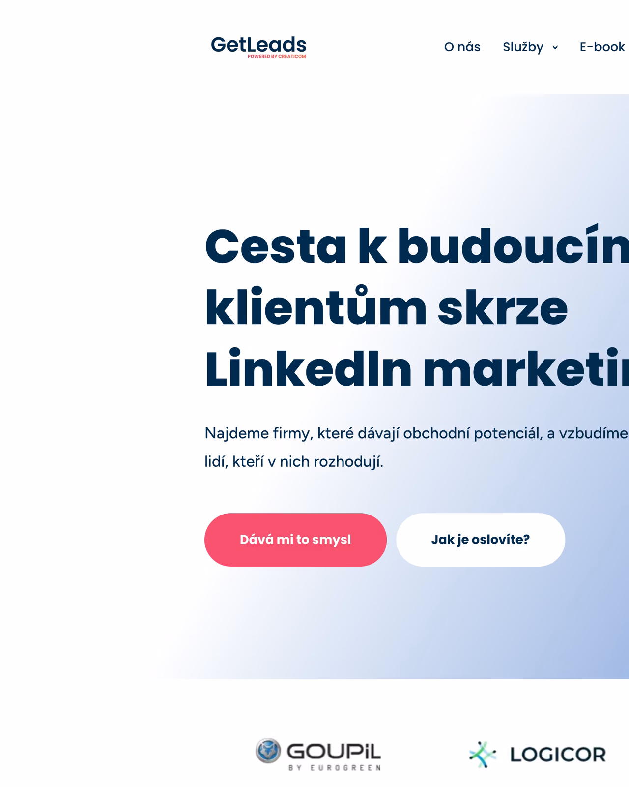 Web GetLeads — cesta k budoucím klientům